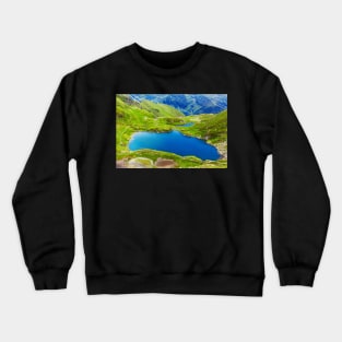 Lake and mountain (Capra Lake in Romania) Crewneck Sweatshirt